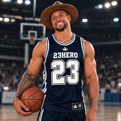 Navy Blue Basketball Jersey