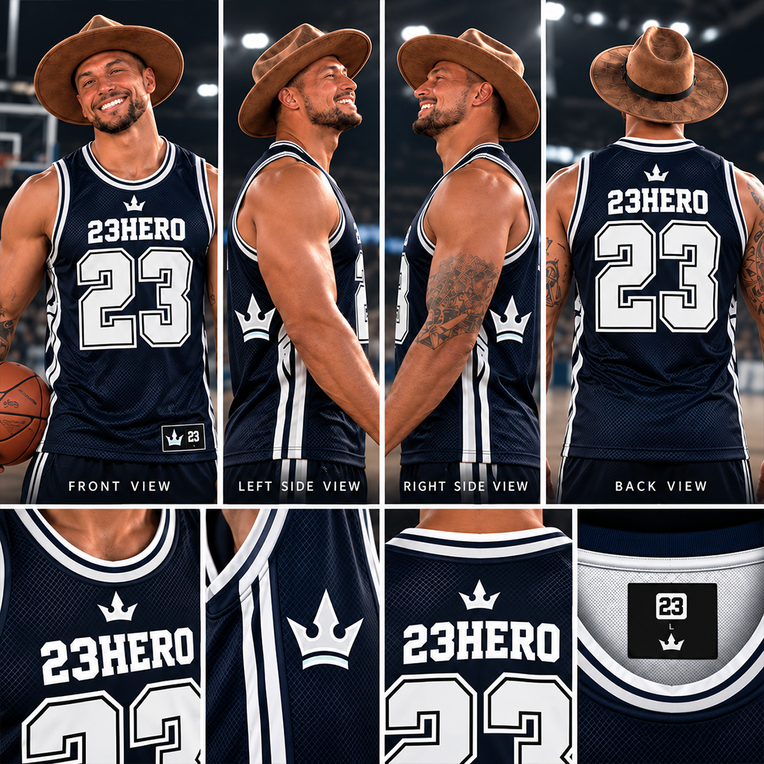 Navy Blue Basketball Jersey