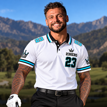 White Golf Polo Shirt