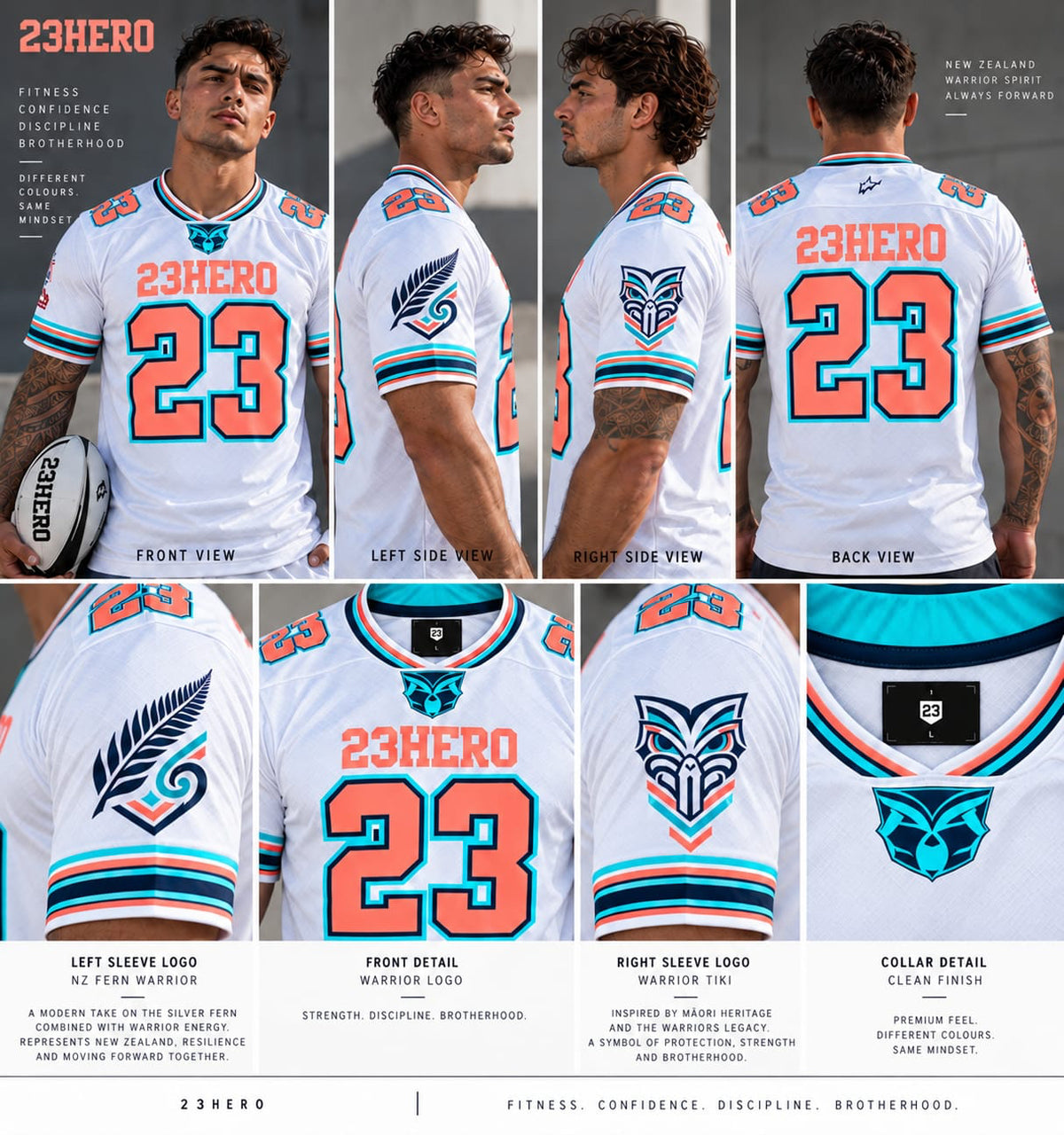 White NZ Rugby Jersey